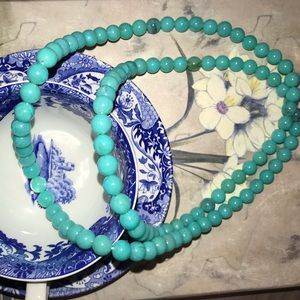 Vintage Aqua plastic 1900’s Necklace